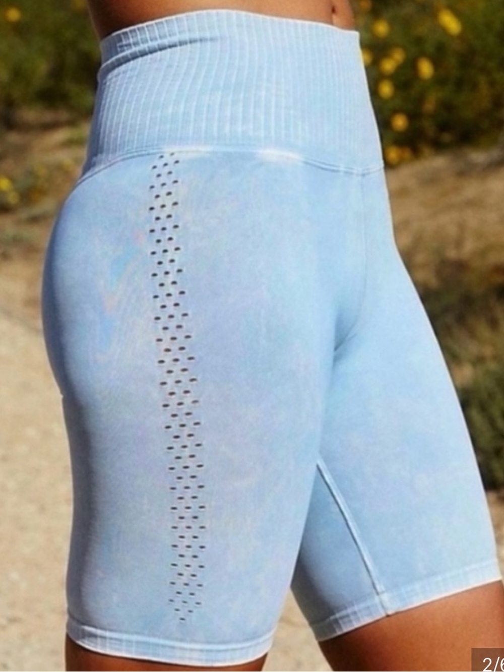 Free People FP Movement Good Karma Bike  Shorts Blue XS/S